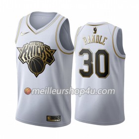 Maillot Basket Homme New York Knicks Julius Randle 30 2019-20 Nike Blanc Golden Edition Swingman